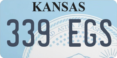 KS license plate 339EGS