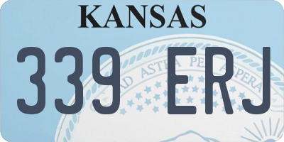 KS license plate 339ERJ