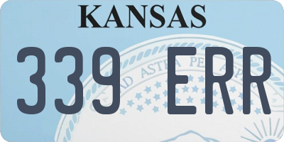 KS license plate 339ERR