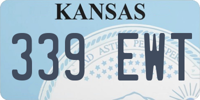 KS license plate 339EWT