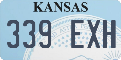 KS license plate 339EXH