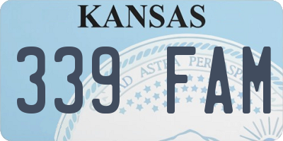 KS license plate 339FAM
