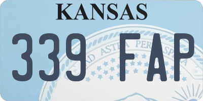KS license plate 339FAP