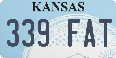 KS license plate 339FAT