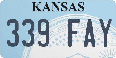 KS license plate 339FAY