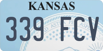 KS license plate 339FCV
