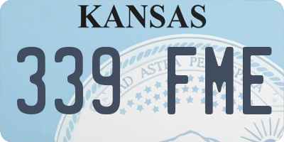 KS license plate 339FME