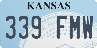 KS license plate 339FMW