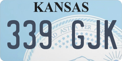 KS license plate 339GJK