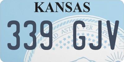 KS license plate 339GJV