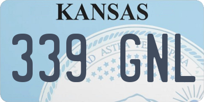 KS license plate 339GNL