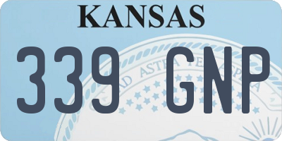 KS license plate 339GNP
