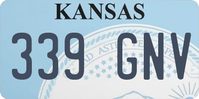 KS license plate 339GNV