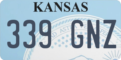 KS license plate 339GNZ