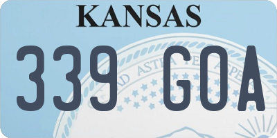 KS license plate 339GOA
