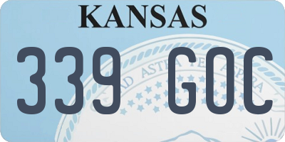 KS license plate 339GOC