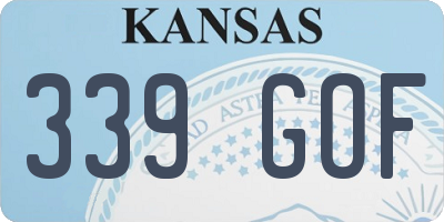 KS license plate 339GOF