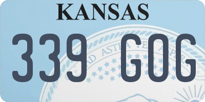 KS license plate 339GOG