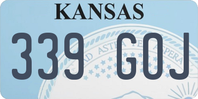 KS license plate 339GOJ