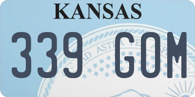 KS license plate 339GOM
