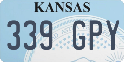 KS license plate 339GPY