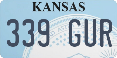 KS license plate 339GUR