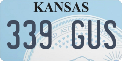 KS license plate 339GUS