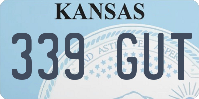 KS license plate 339GUT