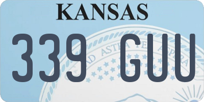 KS license plate 339GUU