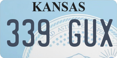 KS license plate 339GUX
