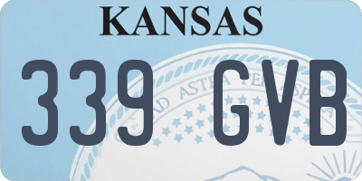 KS license plate 339GVB