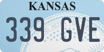 KS license plate 339GVE