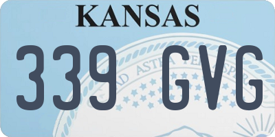KS license plate 339GVG
