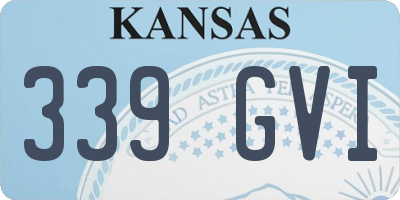 KS license plate 339GVI