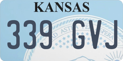 KS license plate 339GVJ