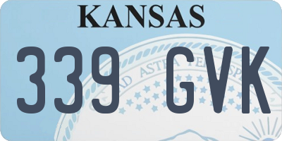 KS license plate 339GVK