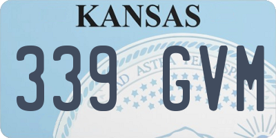 KS license plate 339GVM