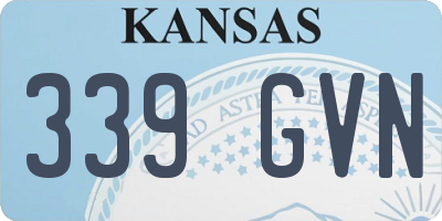 KS license plate 339GVN