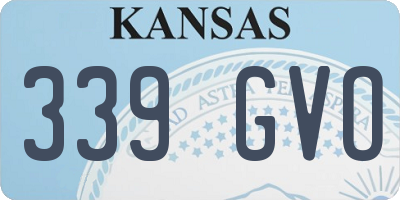 KS license plate 339GVO