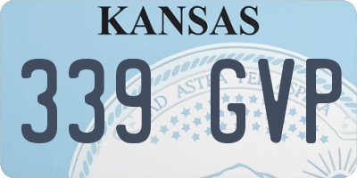 KS license plate 339GVP