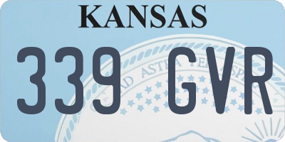 KS license plate 339GVR