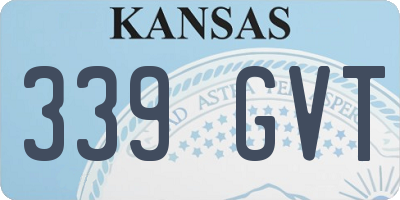 KS license plate 339GVT