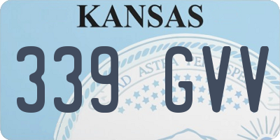 KS license plate 339GVV