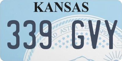 KS license plate 339GVY