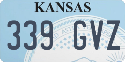 KS license plate 339GVZ