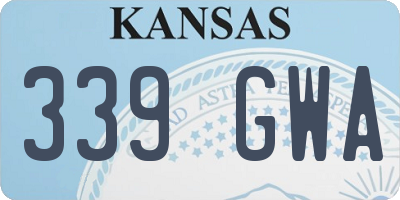 KS license plate 339GWA