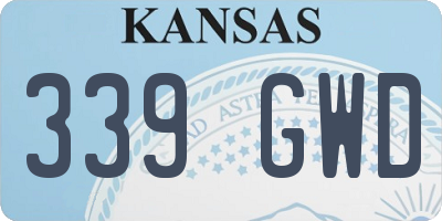 KS license plate 339GWD