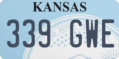 KS license plate 339GWE