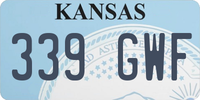 KS license plate 339GWF