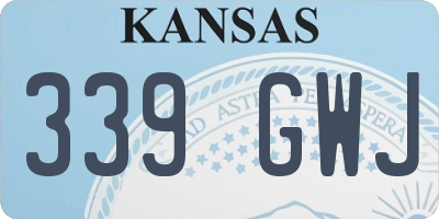 KS license plate 339GWJ